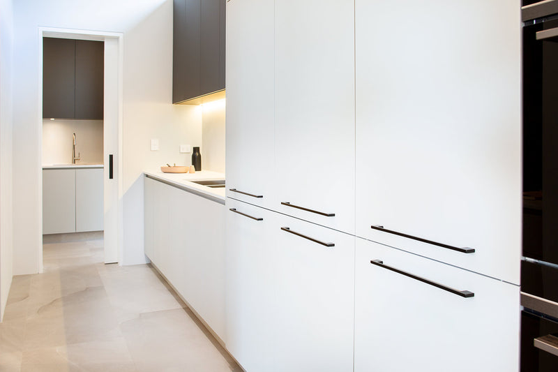 ZANDA MARCO CABINET HANDLE - Brushed Nickel/Matt Black