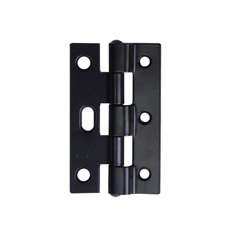 WHITCO K831411 STEPPED SECURITY DOOR HINGE STEEL FIXED PIN SHARP SILVER KINETIC PEARL