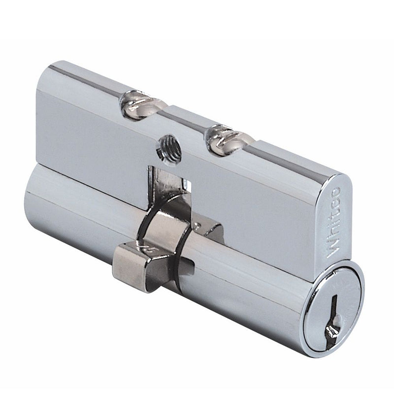 WHITCO N842100 BORAL SECURITY DOOR LOCK 10DISC PROFILE CYLINDER KD TP Chrome Plate
