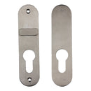 NIDUS OZI-3 Snib Escutcheon Set Radius To Suit Mortice Lock | Satin Stainless Steel