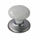NIDUS Corona Door Knob Passage Set No Latch | 3 Finishes - White Satin Chrome