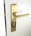 NIDUS Knurled Domici OZI-1 Combo Longplate | 4 Finishes - Satin Brass / Left Hand