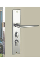 NIDUS Rialto OZI-1 Lock Combo Door Lever on Longplate Entrance Set | 3 Finishes - Chrome Plated / Right Hand