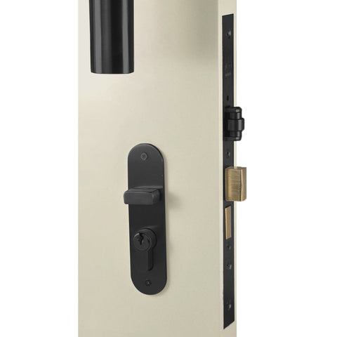 NIDUS Radius OZI-3 Roller Mortice Lock Combo | 3 Finishes - Matt Black / Left Hand