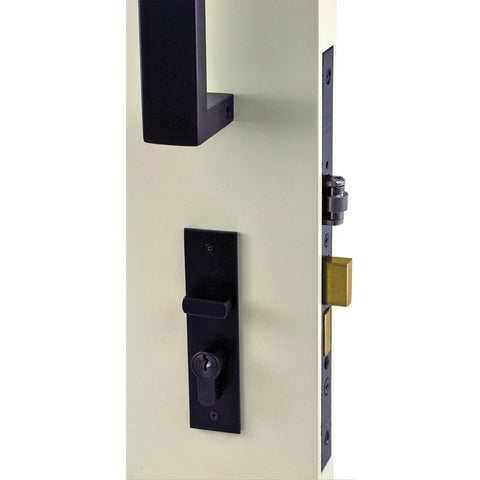 NIDUS Rectangle OZI-3 Roller Mortice Lock Combo | 4 Finishes - Matt Black (NIDCRLOLRECBL)