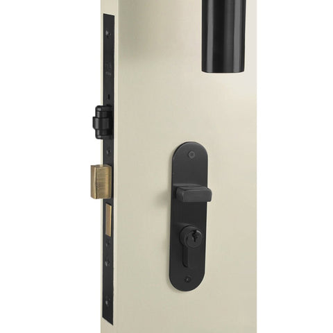 NIDUS Radius OZI-3 Roller Mortice Lock Combo | 3 Finishes - Matt Black / Right Hand