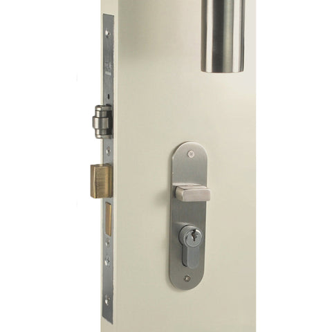 NIDUS Radius OZI-3 Roller Mortice Lock Combo | 3 Finishes - Polished Stainless Steel / Right Hand