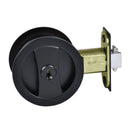 NIDUS Cavity Sliding Door Lock Round Entrance Set | 3 Finishes - Matt Black