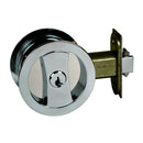 NIDUS Cavity Sliding Door Lock Round Entrance Set | 3 Finishes - Polished Chrome