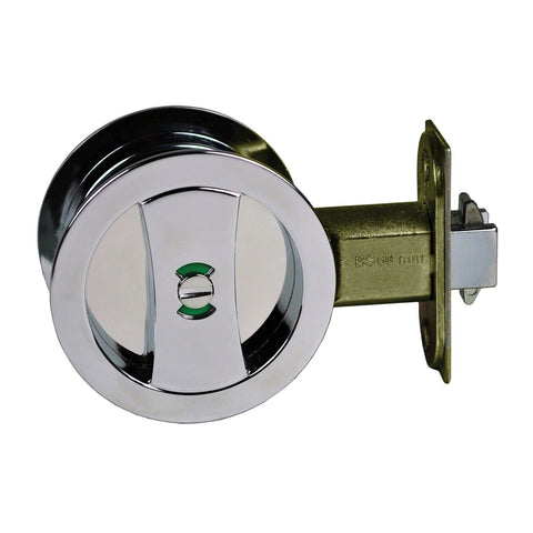 NIDUS Cavity Sliding Door Lock Round Privacy Set | 3 Finishes - Polished Chrome