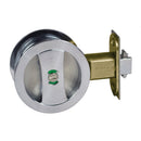 NIDUS Cavity Sliding Door Lock Round Privacy Set | 3 Finishes - Satin Chrome