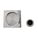 NIDUS CAVITY SLIDING DOOR PASSAGE SET SCD - PAS - SQ - PSS SQUARE POLISHED STAINLESS STEEL - primehardware