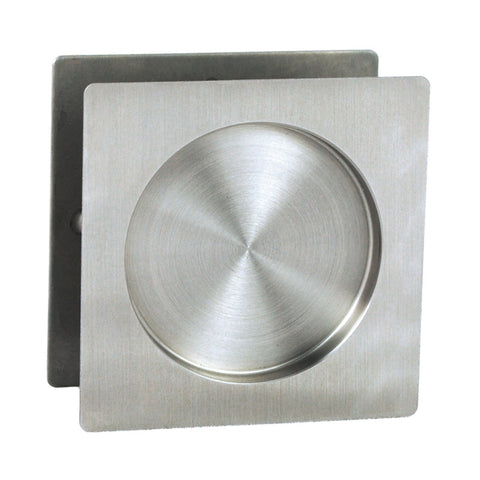 NIDUS Square Sliding Cavity Finger Pull Passage Set | 2 Finishes - Satin Stainless Steel
