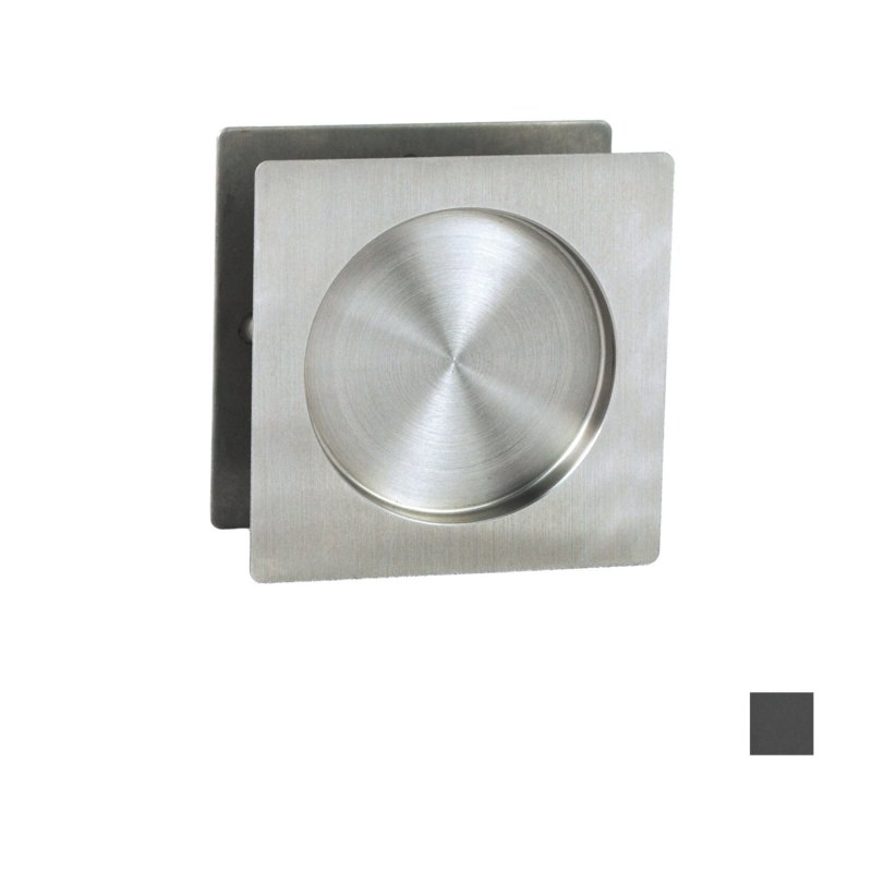 NIDUS SQUARE SLIDING CAVITY FINGER PULL PASSAGE SET - AVAILABLE IN MATT BLACK AND STAINLESS STEEL FINISH
