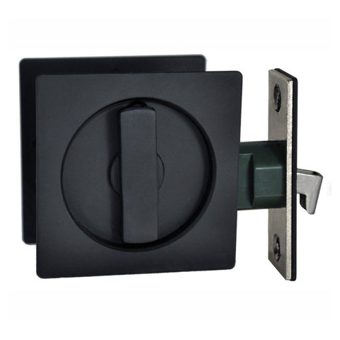 NIDUS CAVITY SLIDING DOOR PRIVACY SET SCD - PRI - SQ - BL SQUARE BLACK - primehardware
