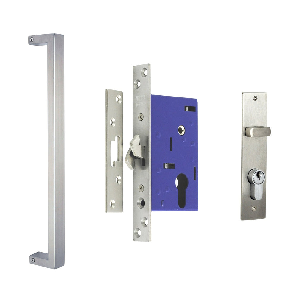 NIDUS OZI-2 Sliding Door Pull Handle Combo 195mm | 2 Finishes - Polished Stainless Steel