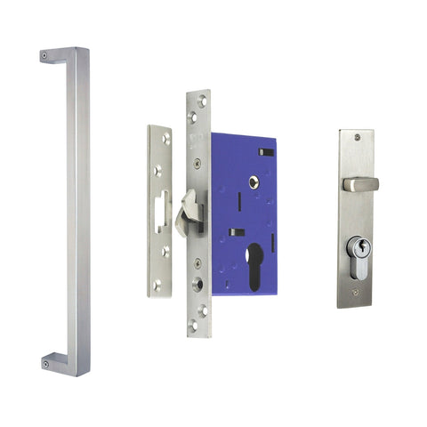 NIDUS OZI-2 Sliding Door Pull Handle Combo 195mm | 2 Finishes - Polished Stainless Steel