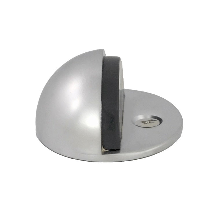 NIDUS DOOR STOP TYPE1 HALF MOON FLOOR MOUNTED SATIN CHROME DSFM1SC - primehardware