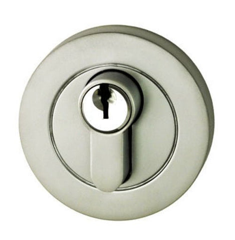NIDUS DOOR LOCK EUROBOLT DEADBOLT BRUSHED NICKEL SINGLE CYLINDER ROUND EDB1BNV - primehardware