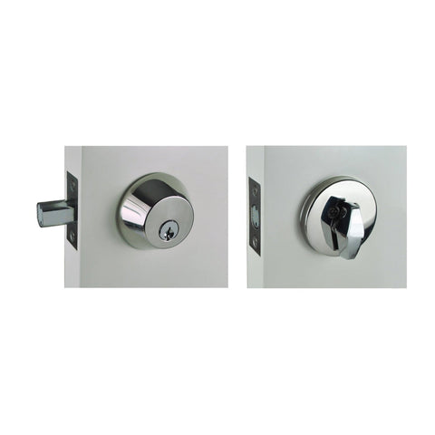 NIDUS Houselot Deadbolt Single Cylinder 60-70mm | 2 Finishes - Chrome Plated