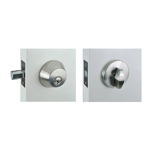 NIDUS Houselot Deadbolt Single Cylinder 60-70mm | 2 Finishes - Satin Chrome