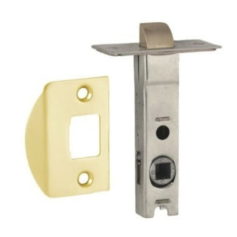NIDUS TUBULAR LATCH POLISHED BRASS 60MM BACKSET DOUBLE SPRUNG LATDS60-PB
