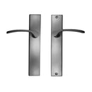 NIDUS DOOR HANDLE CAPRI LEVER ON LONGPLATE PASSAGE SET RIGHT HAND SATIN CHROME - primehardware
