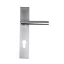 NIDUS DOMICI DOOR HANDLE LEVER ON LONGPLATE RIGHT HAND SATIN CHROME LP - DOM - E - SC - primehardware