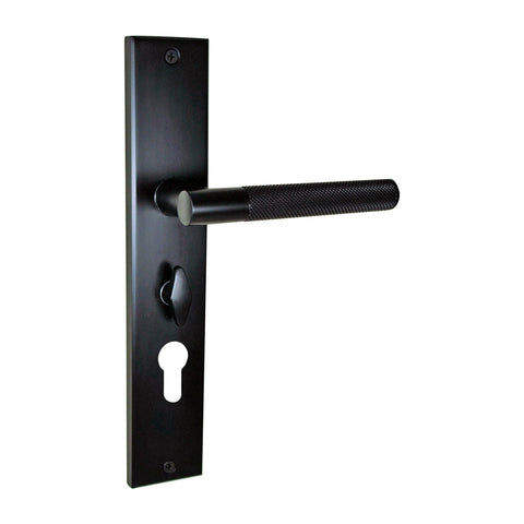 NIDUS Domici Knurled Lever on Longplate Only | 3 Finishes - Matt Black / Right Hand