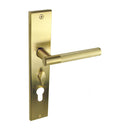 NIDUS Domici Knurled Lever on Longplate Only | 3 Finishes - Satin Brass / Right Hand