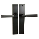 NIDUS Domici Knurled Door Lever on Longplate Passage Set | 4 Finishes - Graphite Grey