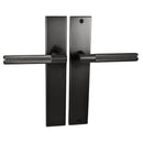NIDUS Domici Knurled Door Lever on Longplate Passage Set | 4 Finishes - Gunmetal Grey