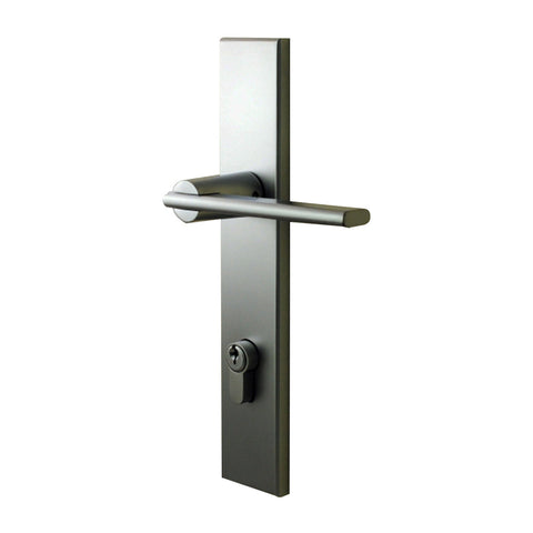 NIDUS Metro Lever on Longplate Entrance Set | 2 Finishes - Satin Chrome