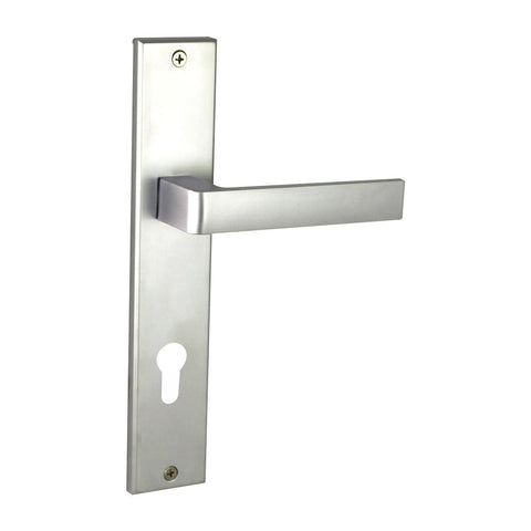 NIDUS Turin Lever on Longplate Entrance Set | 2 Finishes - Satin Chrome