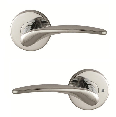 NIDUS DOOR HANDLE MEDITERRANEAN ALTRO PASSAGE LEVER SET POLISHED CHROME - primehardware