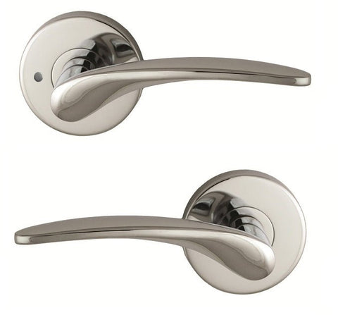 NIDUS DOOR HANDLE MEDITERRANEAN ALTRO PRIVACY LEVER SET POLISHED CHROME - primehardware