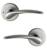 NIDUS DOOR HANDLE MEDITERRANEAN ALTRO PRIVACY LEVER SET SATIN CHROME - primehardware