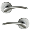 NIDUS DOOR HANDLE MEDITERRANEAN ALTRO PRIVACY LEVER SET SATIN CHROME - primehardware