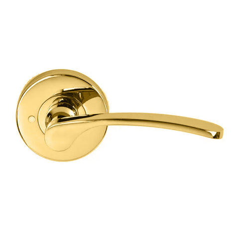 NIDUS Capri Door Lever Handle Privacy Set | Polished Brass