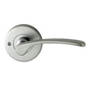 NIDUS DOOR HANDLE MEDITERRANEAN CAPRI PRIVACY LEVER SET SATIN CHROME MCAPPRISC - primehardware