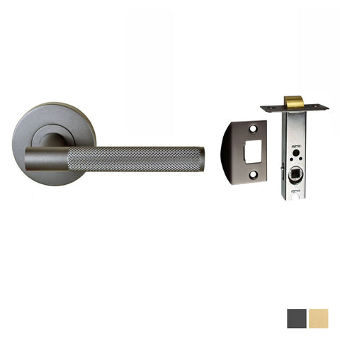 NIDUS Knurled Domici Lever on Rose Passage Set | 3 Finishes