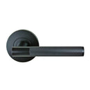 NIDUS Knurled Domici Lever on Rose Leverset | 4 Finishes - Matt Black