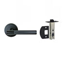 NIDUS Knurled Domici Lever on Rose Passage Set | 3 Finishes - Matt Black