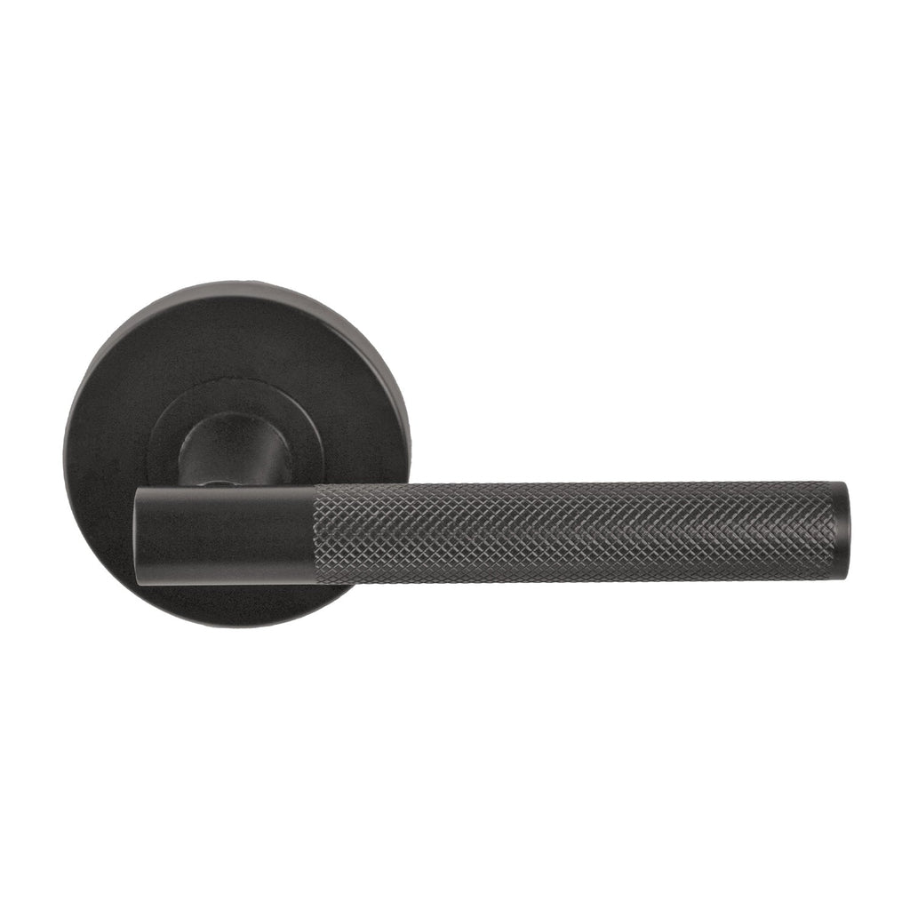 NIDUS Knurled Domici Lever on Rose Leverset | 4 Finishes - Graphite Grey