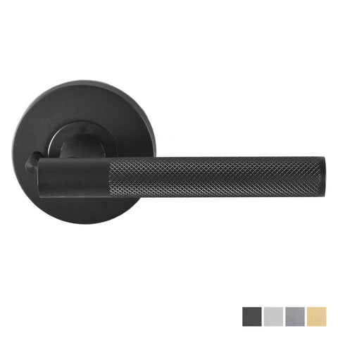 NIDUS Knurled Domici Lever on Rose Privacy Set | 4 Finishes