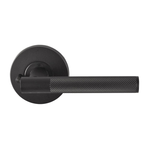 NIDUS Knurled Domici Lever on Rose Privacy Set | 4 Finishes - Graphite Grey