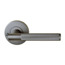 NIDUS Knurled Domici Lever on Rose Privacy Set | 4 Finishes - Gunmetal Grey