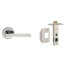 NIDUS DOMICI DOOR HANDLE LEVER ON ROSE PASSAGE SET POLISHED CHROME MDOMPASCP - primehardware