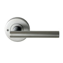 NIDUS DOOR HANDLE MEDITERRANEAN DOMICI PRIVACY LEVER SET SATIN CHROME MDOMPRISC - primehardware