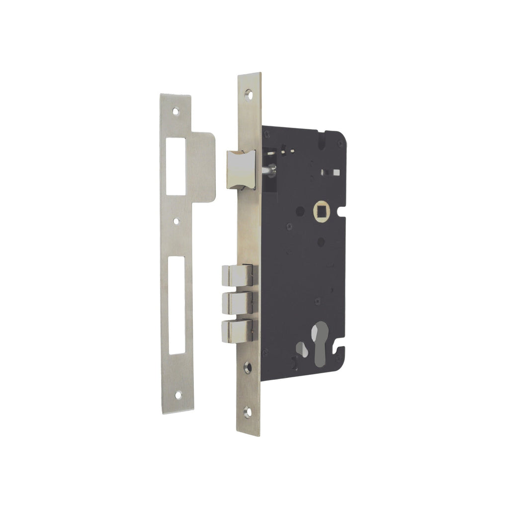 NIDUS Euro Mortice Lock 45mm Backset | Satin Chrome